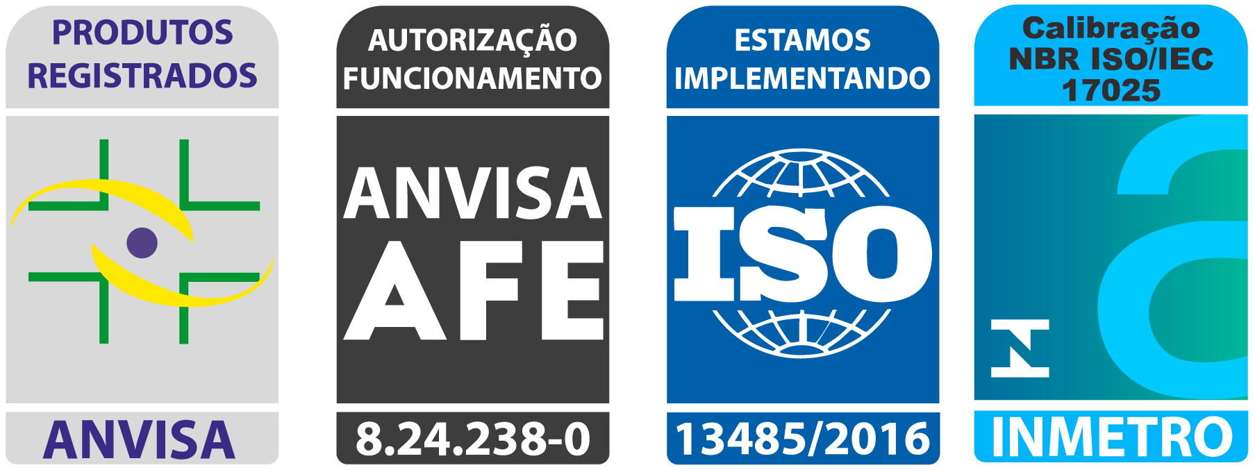 Selos ANVISA, ISO 13485, INMETRO e certificações Thermotemp